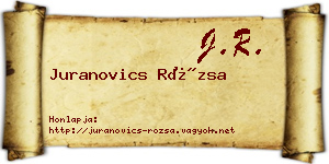 Juranovics Rózsa névjegykártya